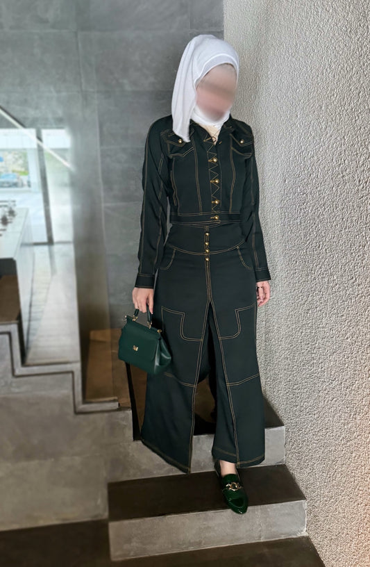 Emerald green set